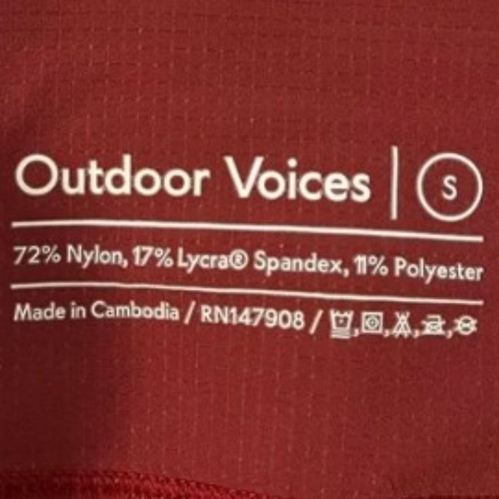 EUC Outdoor  Voices Orange Colorblock TechSweat Zoom Leggings - Picture 6 of 6